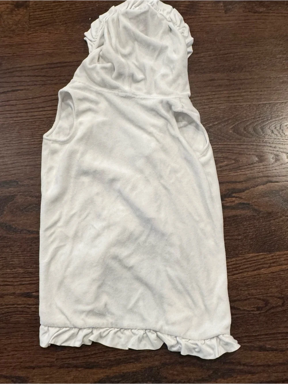 Janie & Jack cotton ruffled terry beach coverup - size 6